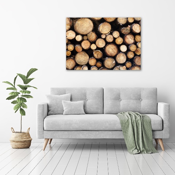 Foto canvas Houtblokken