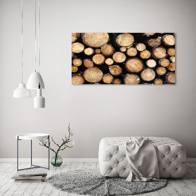 Foto canvas Houtblokken