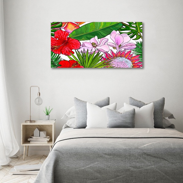 Canvas foto Hawaiiaanse bloemen