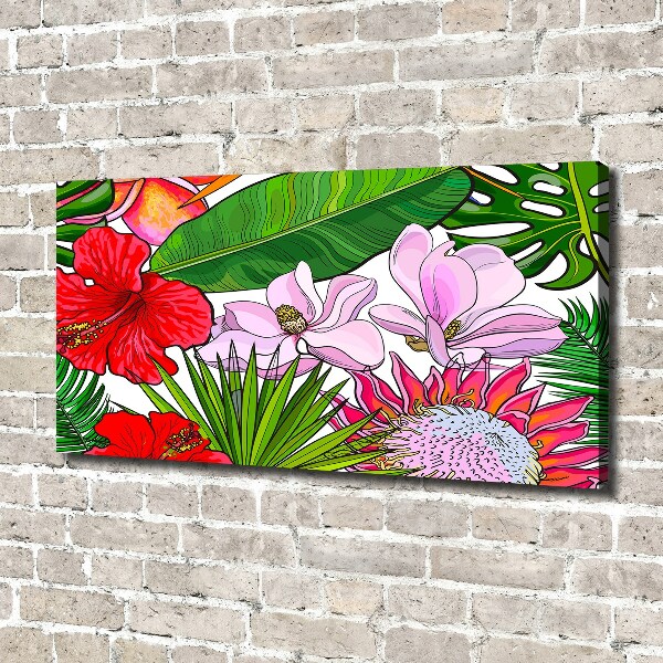 Canvas foto Hawaiiaanse bloemen
