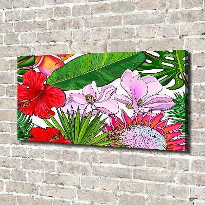 Canvas foto Hawaiiaanse bloemen