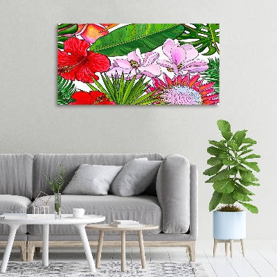 Canvas foto Hawaiiaanse bloemen