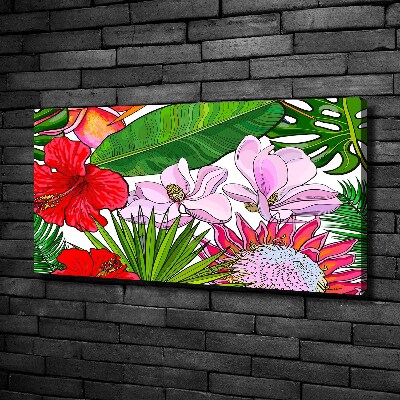 Canvas foto Hawaiiaanse bloemen
