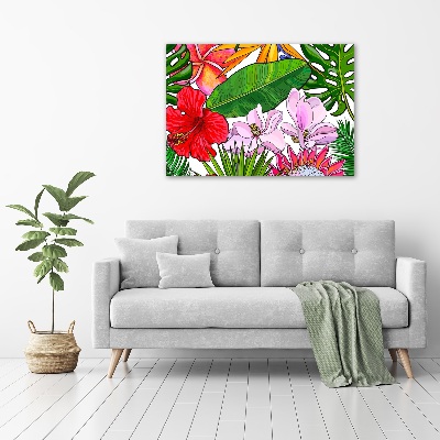 Canvas foto Hawaiiaanse bloemen