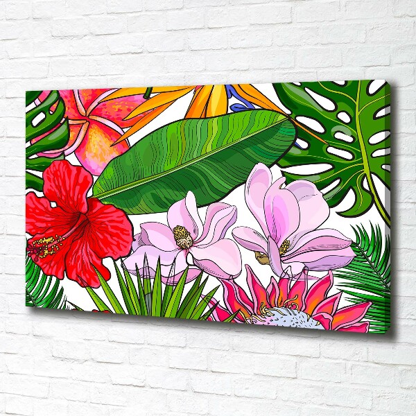 Canvas foto Hawaiiaanse bloemen