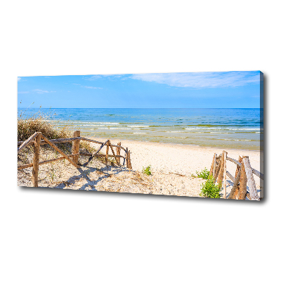 Canvas foto Toegang tot het strand