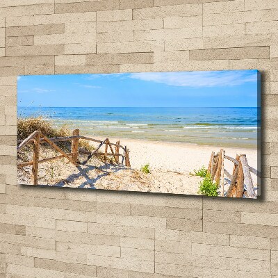 Canvas foto Toegang tot het strand