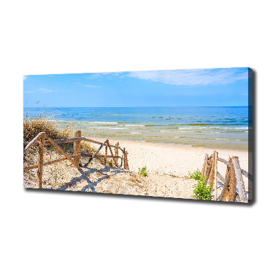 Canvas foto Toegang tot het strand