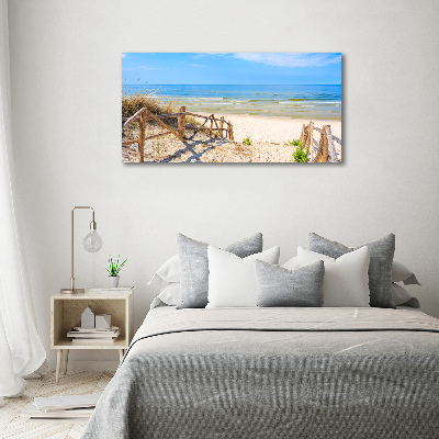 Canvas foto Toegang tot het strand