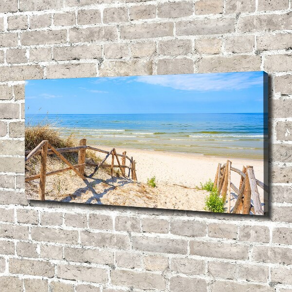 Canvas foto Toegang tot het strand
