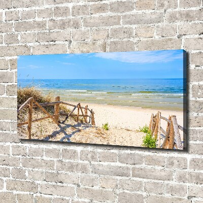 Canvas foto Toegang tot het strand