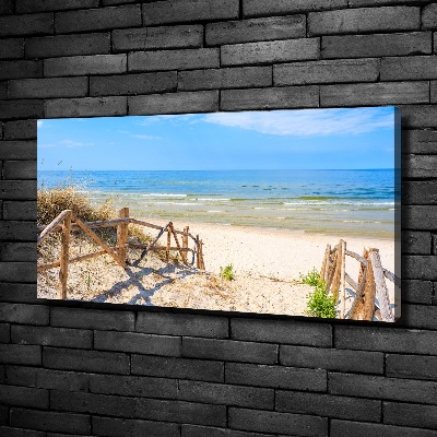 Canvas foto Toegang tot het strand