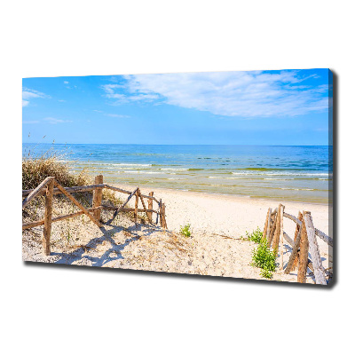 Canvas foto Toegang tot het strand