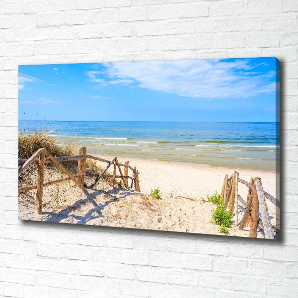 Canvas foto Toegang tot het strand