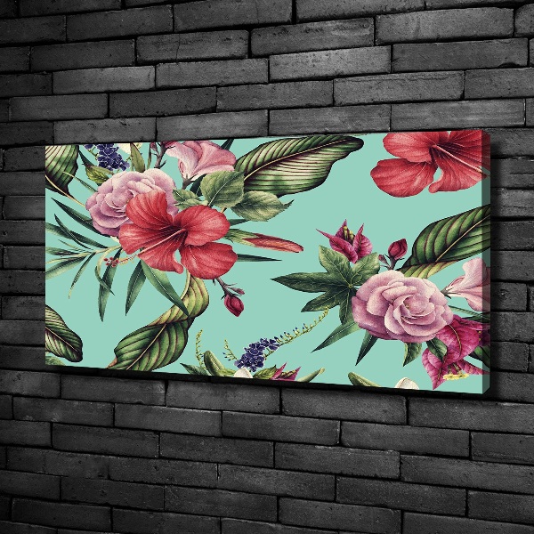 Schilderij op canvas Tropische bloemen