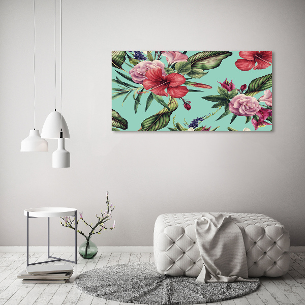 Schilderij op canvas Tropische bloemen