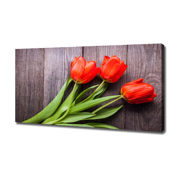 Foto op canvas Rode tulpen