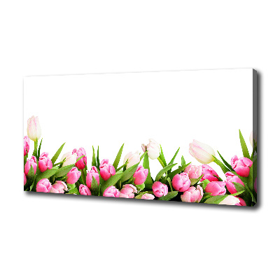 Canvas foto Roze tulpen