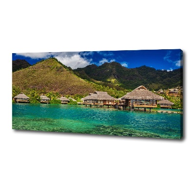 Foto op canvas Bungalows boven het water