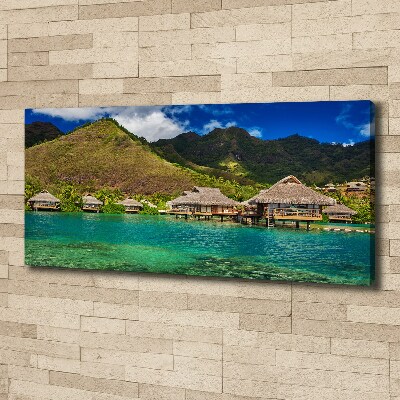 Foto op canvas Bungalows boven het water