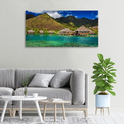 Foto op canvas Bungalows boven het water