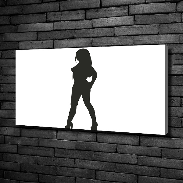 Canvas foto Silhouet van een vrouw