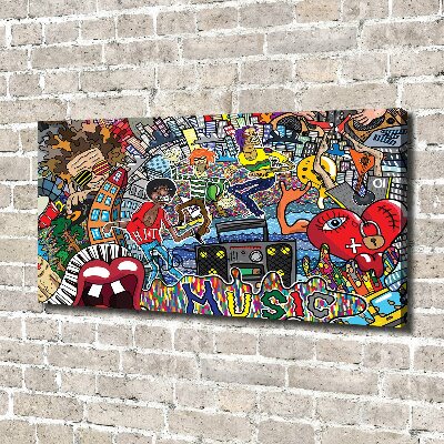 Schilderij op canvas Muzikale collage