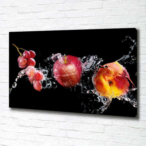 Canvas schilderij Fruit en water