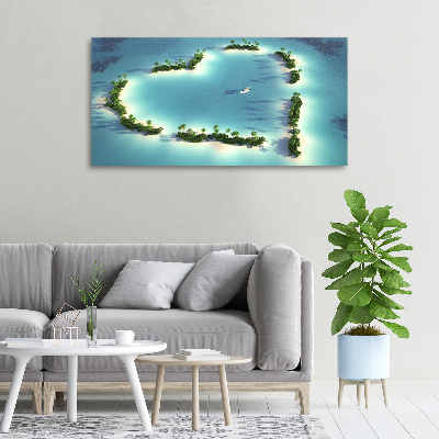 Foto obraz na płótnie Wyspy kształt serca