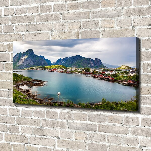 Canvas schilderij Lofoten in Noorwegen