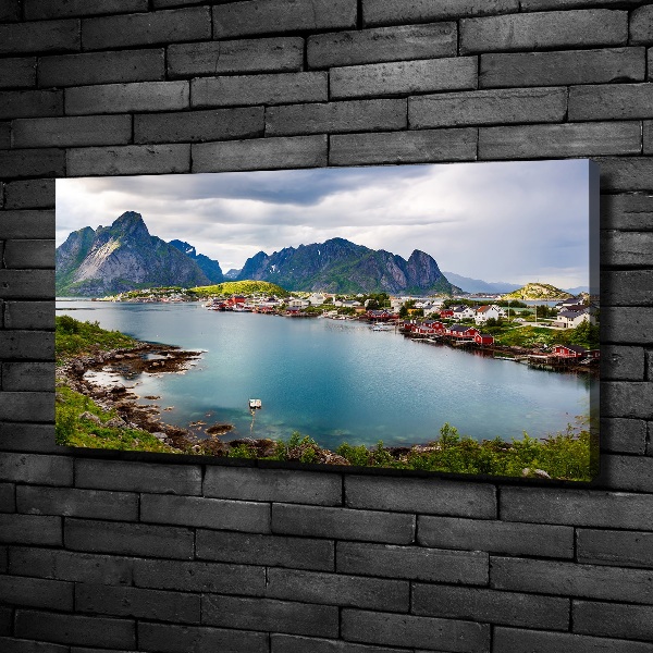 Canvas schilderij Lofoten in Noorwegen