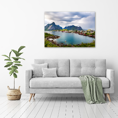 Canvas schilderij Lofoten in Noorwegen