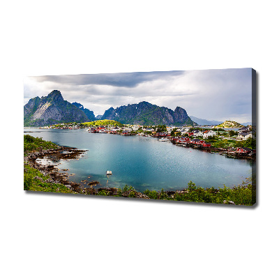 Canvas schilderij Lofoten in Noorwegen