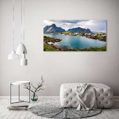 Canvas schilderij Lofoten in Noorwegen