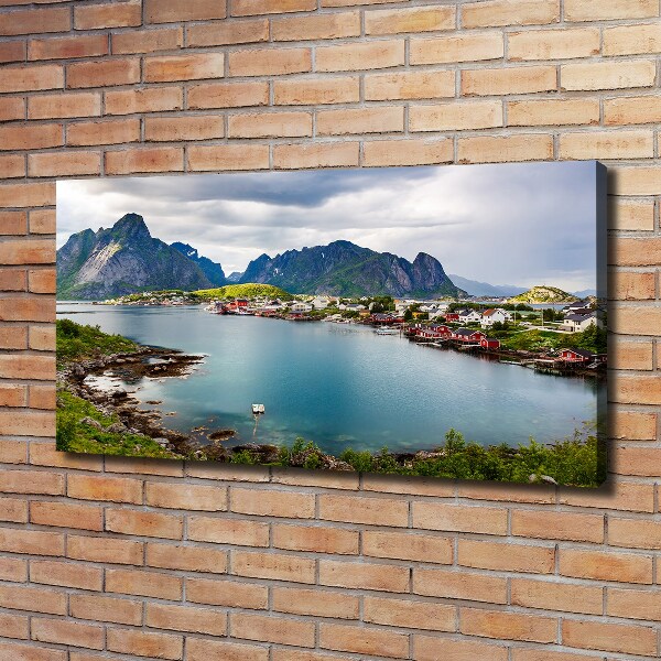 Canvas schilderij Lofoten in Noorwegen