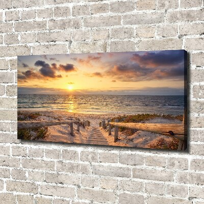 Canvas schilderij Pad naar het strand