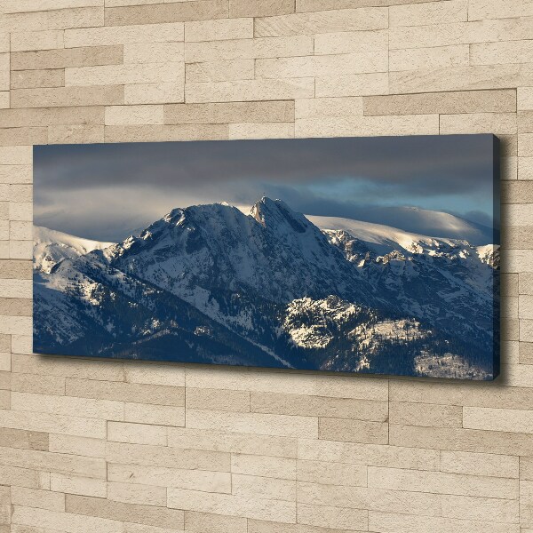 Canvas foto Giewont in de winter