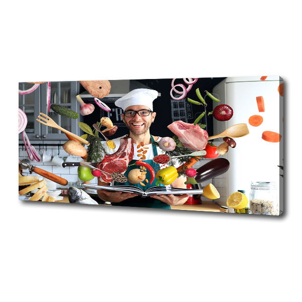 Canvas foto recepten van de chef