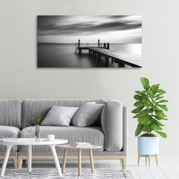 Foto op canvas Steiger aan het meer