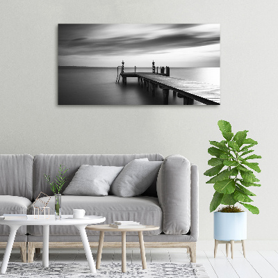 Foto op canvas Steiger aan het meer
