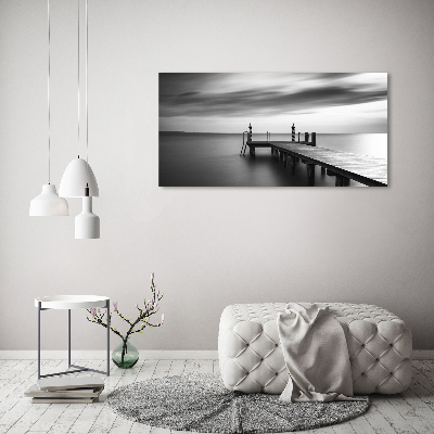 Foto op canvas Steiger aan het meer
