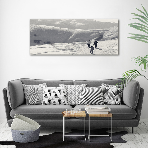 Foto op canvas Skiërs