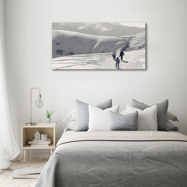 Foto op canvas Skiërs