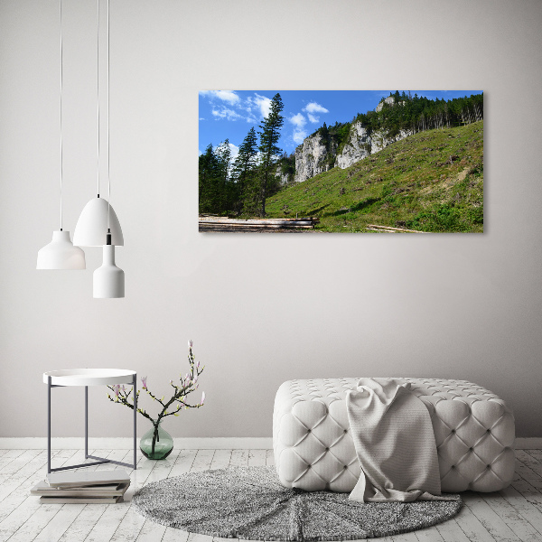 Foto op canvas Rotsachtige bergtoppen