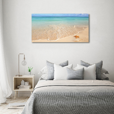 Canvas schilderij Zeesterren op het strand