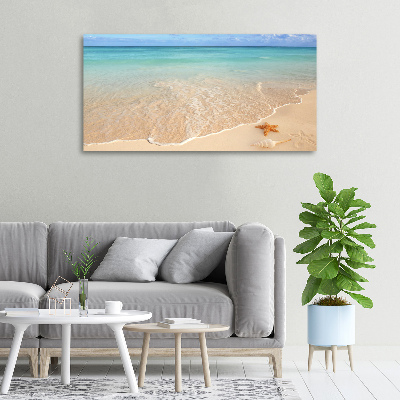 Canvas schilderij Zeesterren op het strand