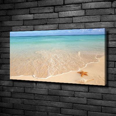 Canvas schilderij Zeesterren op het strand