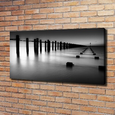 Schilderij op canvas golfbreker van de Theems