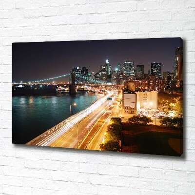 Foto canvas New York 's nachts