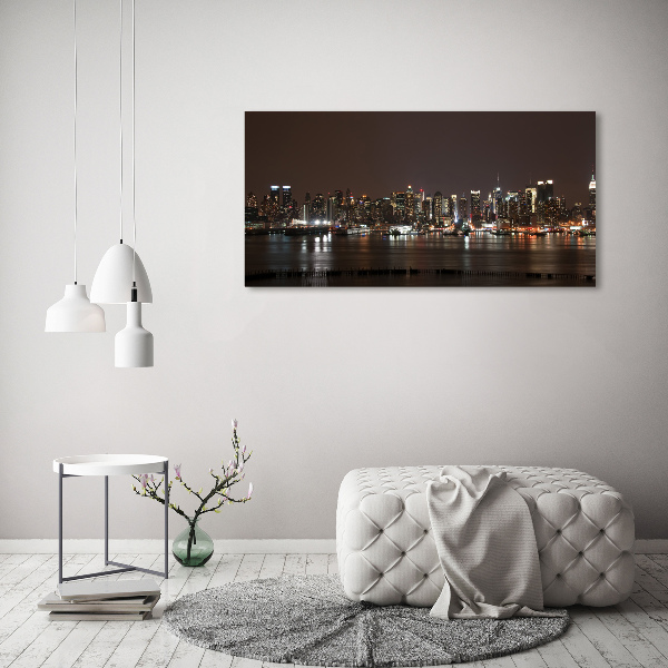 Canvas foto New York 's nachts